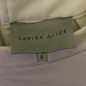 Lavish Alice Cream Long Sleeve Dress